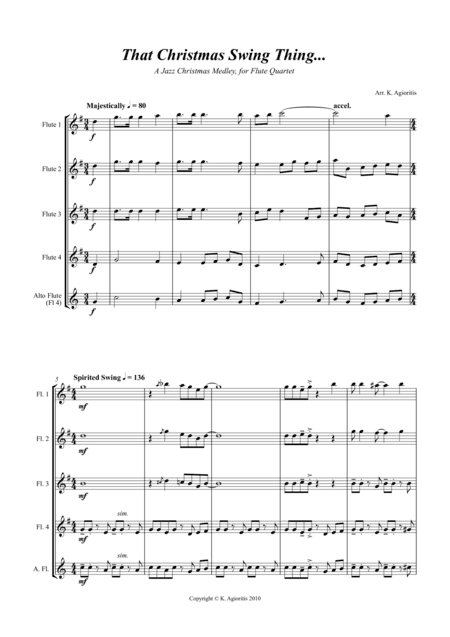 That Christmas Swing Thing - for Flute Quartet (arr. Kate Agioritis)