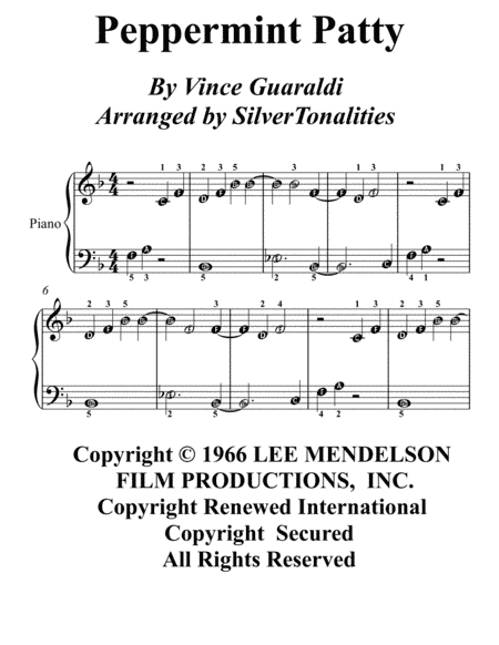 Peppermint Patty (arr. SilverTonalities)