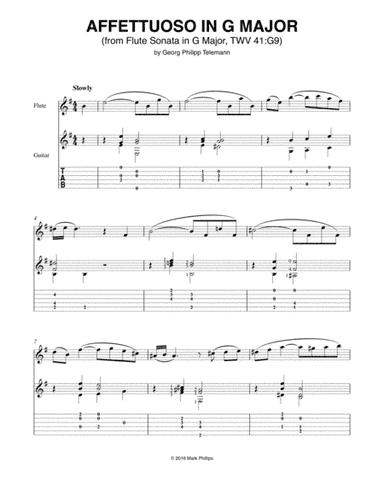 Affettuoso in G Major (from Flute Sonata in G Major, TWV 41:G9) (arr. Mark Phillips)