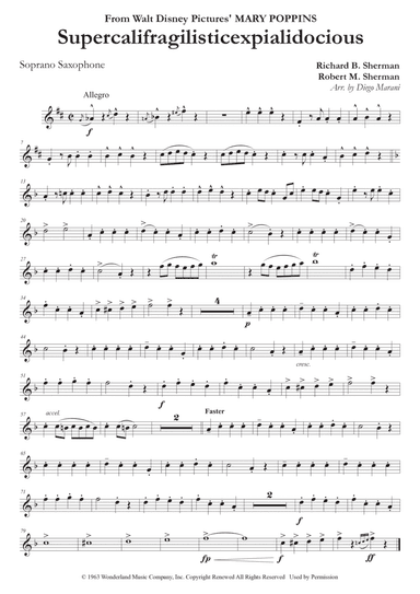 Supercalifragilisticexpialidocious (arr. Diego Marani)