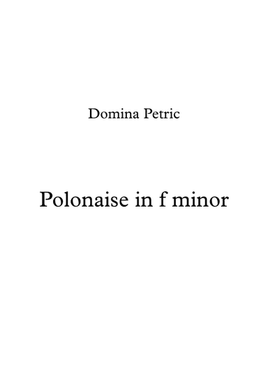 Polonaise f minor