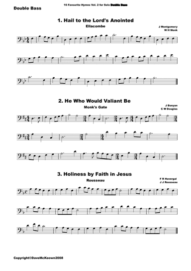 16 Favourite Hymns Vol.2 for solo Double Bass (arr. David McKeown)