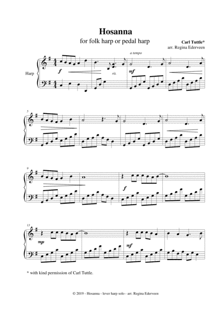 Hosanna - lever harp solo