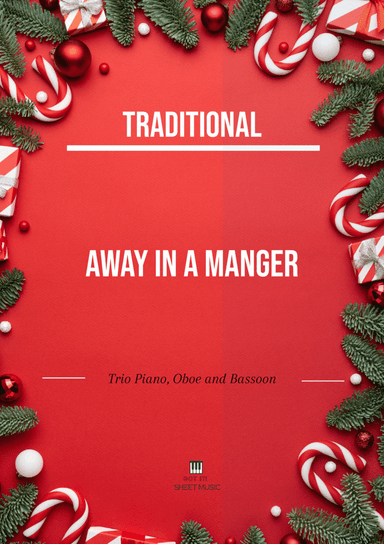 Traditional - Away In a Manger (Trio Piano, Oboe and Bassoon) with chords (arr. André Laitano)