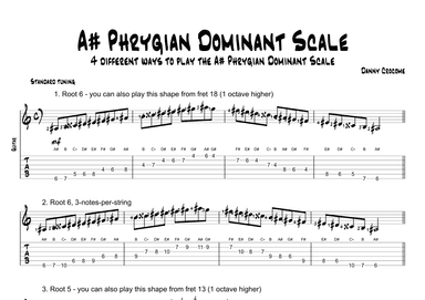 A# Phrygian Dominant Scale (4 Ways to Play)