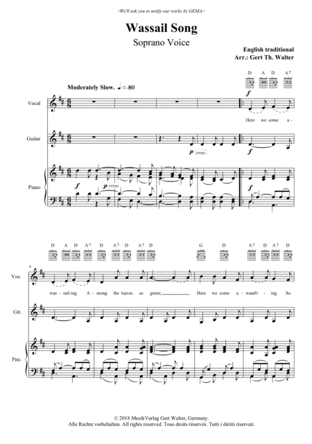 Wassail Song (arr. Gert Th. Walter)