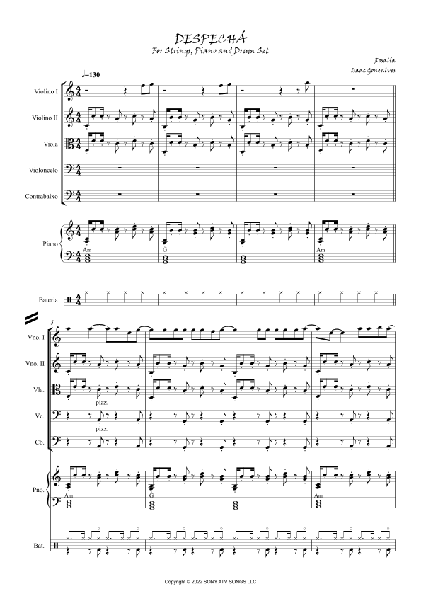 Despecha - Score Only (arr. Isaac Gonçalves)
