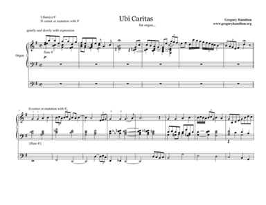 Ubi Caritas for Organ