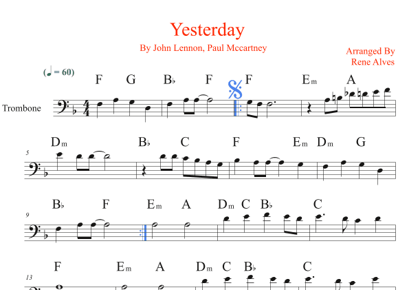 Yesterday (arr. Rene Alves)