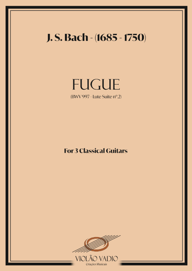 BWV 997 - Fugue - Lute suite 2 (Bach) - 3 guitars (arr. André Alberto Santos)