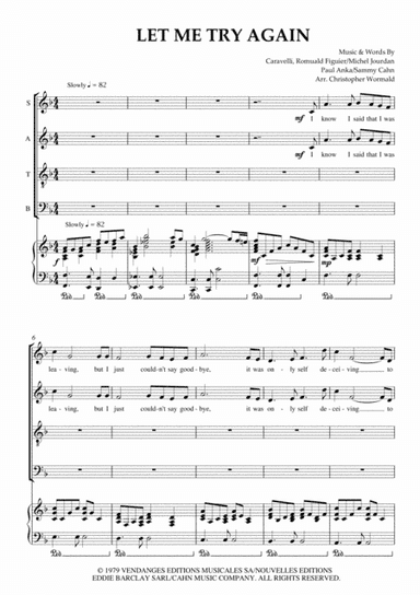 Let Me Try Again (arr. Christopher Wormald)