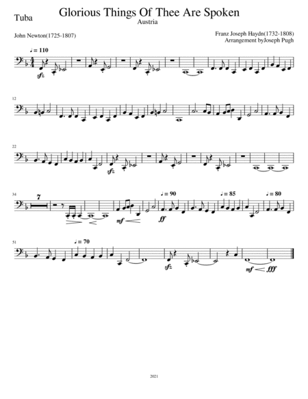 Glorious Things Of Thee Are Spoken (Orchestra) (arr. Joseph Pugh)