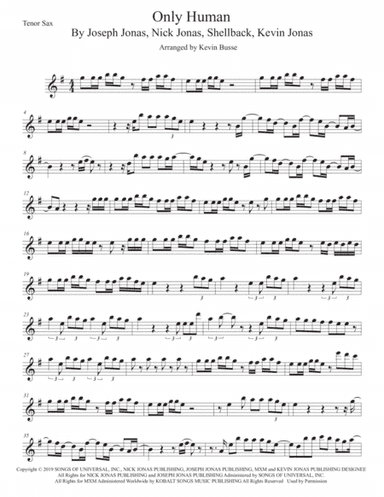 Only Human (arr. Kevin Busse)
