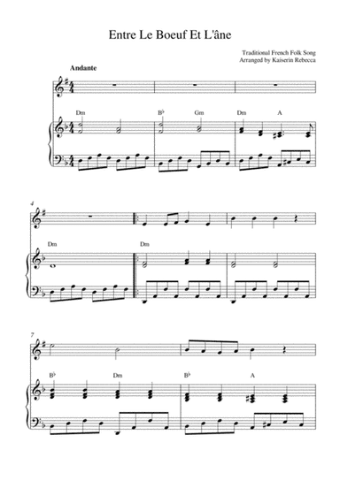 Entre Le Boeuf Et L'âne (arr. Kaiserin Rebecca)