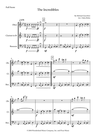 The Incredibles (main Theme) (arr. Fabio Britto)