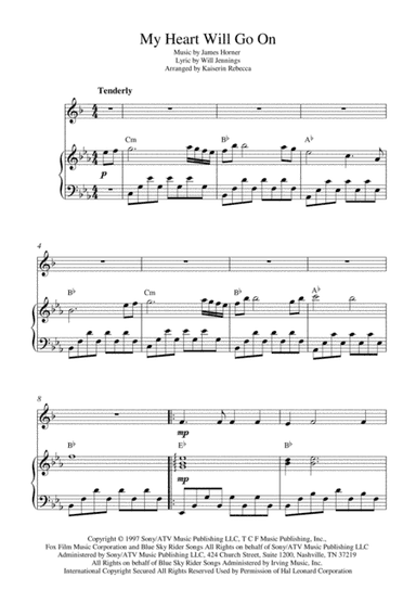 My Heart Will Go On (Love Theme from Titanic) (arr. Kaiserin Rebecca)