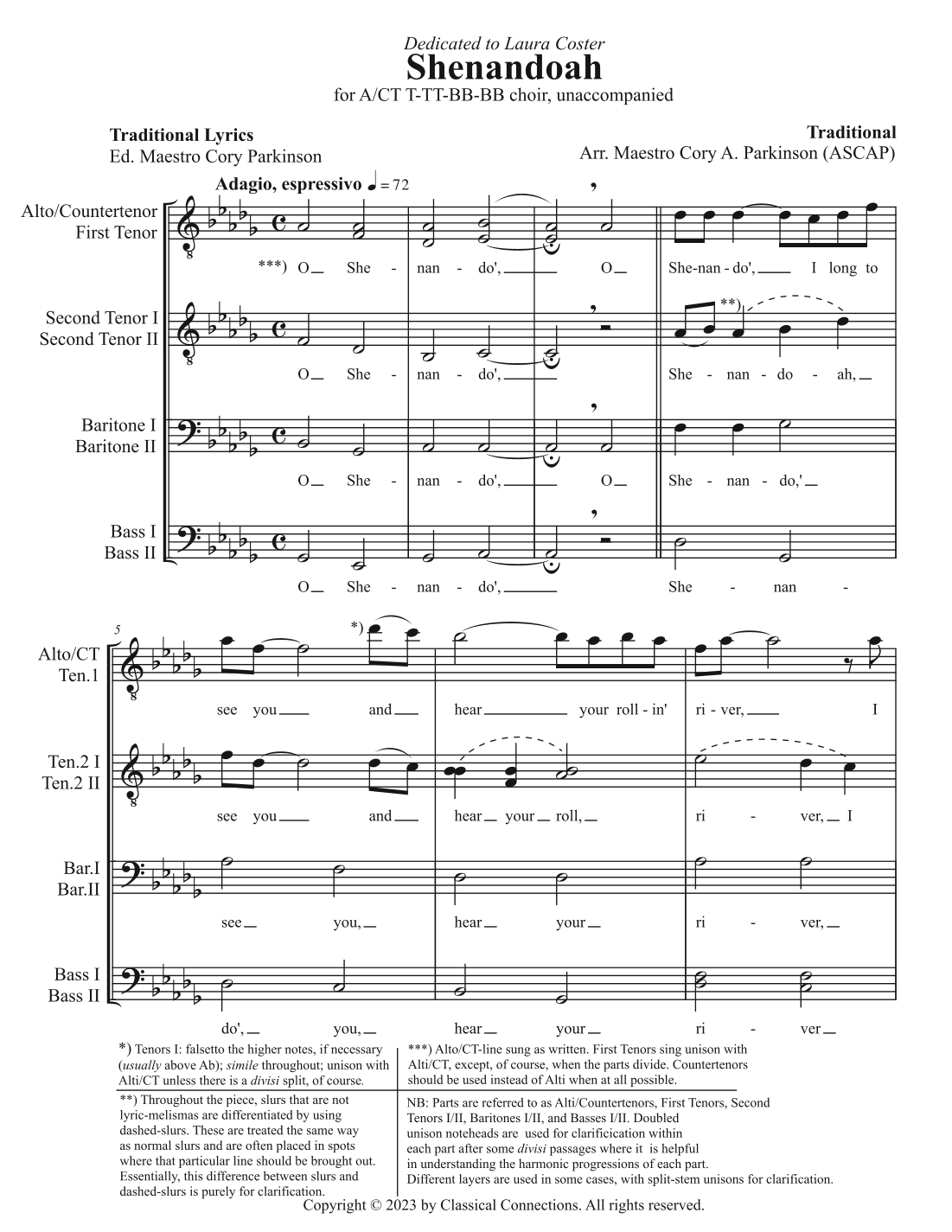 Shenandoah (arr. Maestro Cory Alexander Parkinson)
