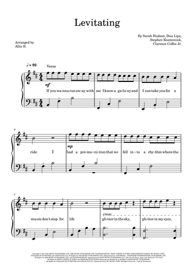Levitating (arr. Allie B.)