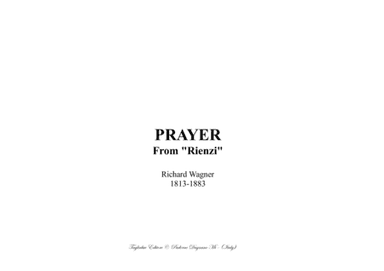 PRAYER - From Rienzi - R. Wagner - For Organ (arr. Renato Tagliabue)