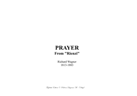 PRAYER - From Rienzi - R. Wagner - For Organ (arr. Renato Tagliabue)