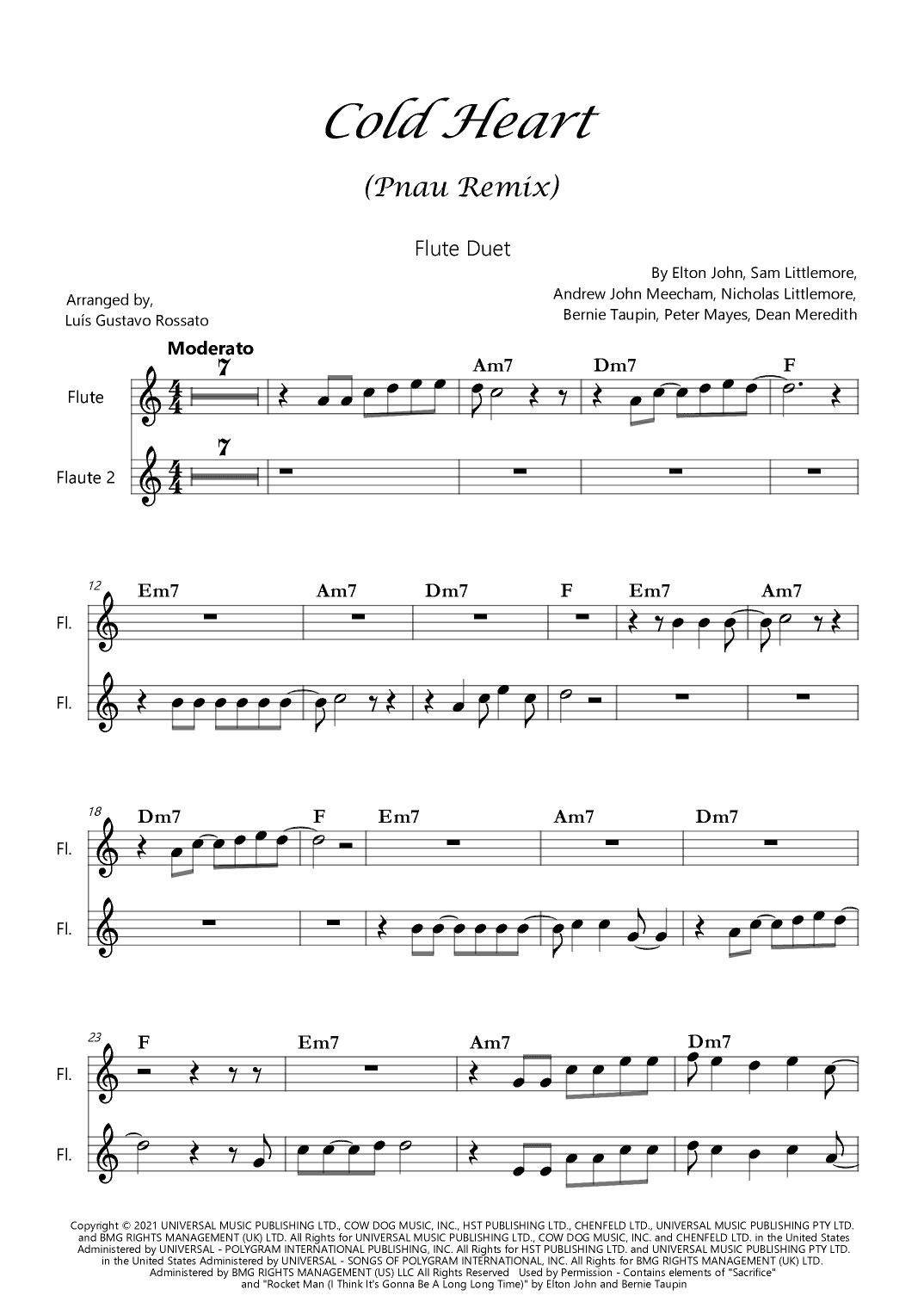 Cold Heart (pnau Remix) (arr. Luís Gustavo Rossato)