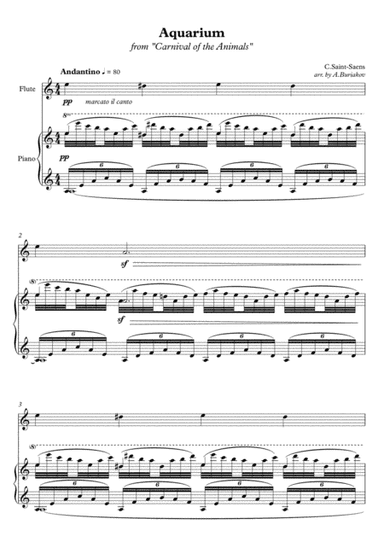 Aquarium from "Carnival of the Animals" (flute) (arr. A.Buriakov)