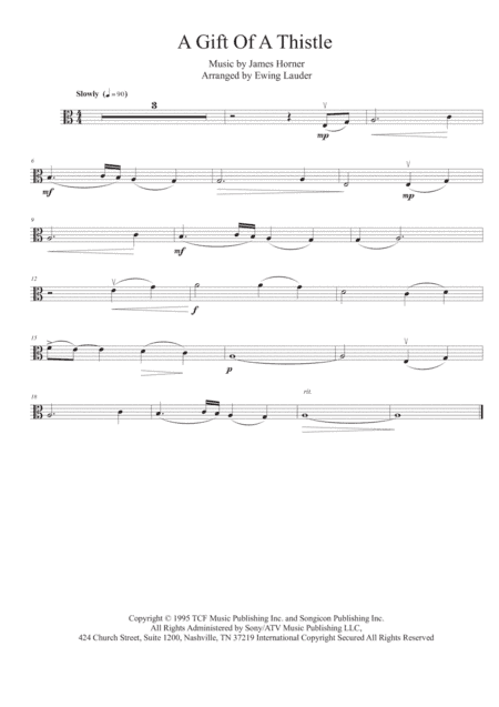A Gift Of A Thistle (arr. Ewing Lauder)