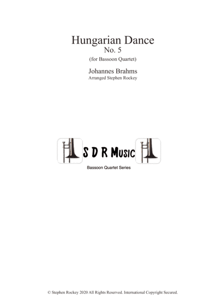 Hungarian Dance No.5 for Bassoon Quartet (arr. Stephen Rockey)