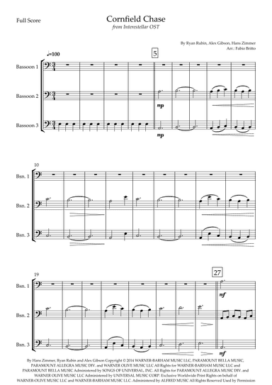 Cornfield Chase (arr. Fabio Britto)