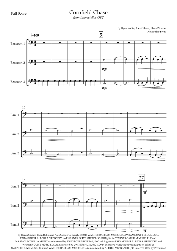 Cornfield Chase (arr. Fabio Britto)