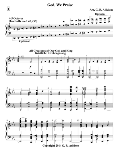 God, We Praise (4-5 octave handbell choir) (arr. G. R. Adkison)