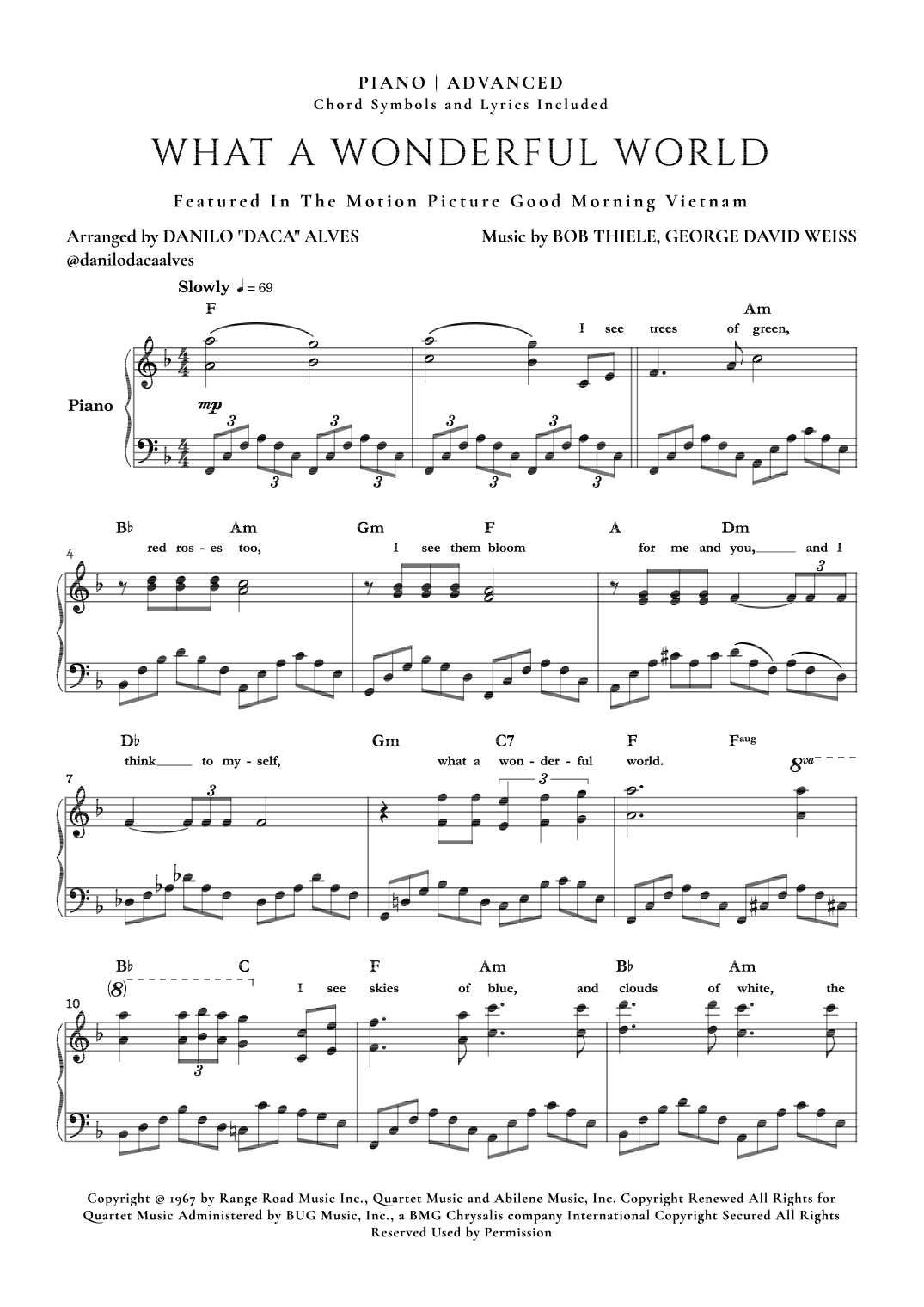 What A Wonderful World (arr. Danilo "Daca" Alves)