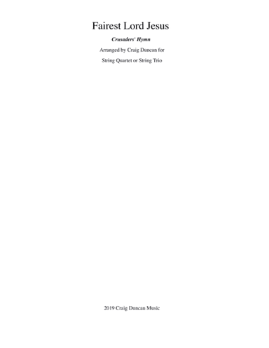 Fairest Lord Jesus (arr. Craig Duncan)