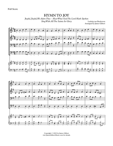 HYMN TO JOY (Joyful, Joyful We Adore Thee) (arr. James Gilbert)