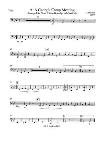 "At A Georgia Camp Meeting"  for brass quintet (arr. Jud Goodrich)