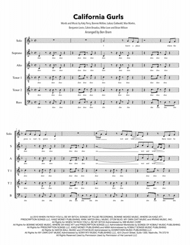 California Gurls (arr. Ben Bram)