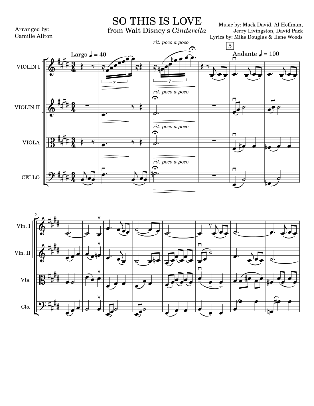So This Is Love (arr. Camille Allton)