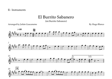 El Burrito Sabanero (mi Burrito Sabanero) (arr. Julián Guacaneme)