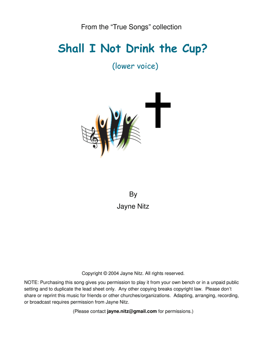 Shall I Not Drink the Cup? (low voice)