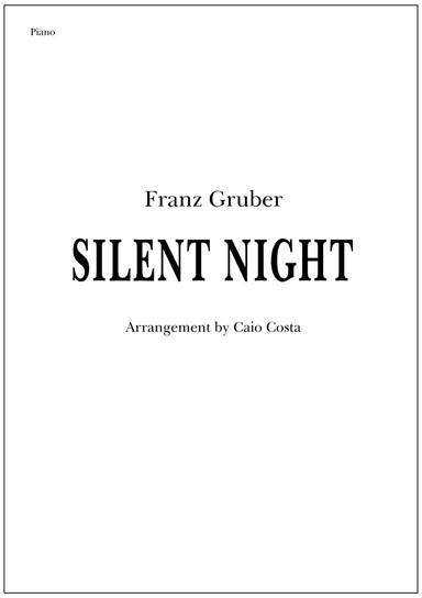 Silent Night - Beginner Piano Solo in C major with fingering (arr. Caio Costa)