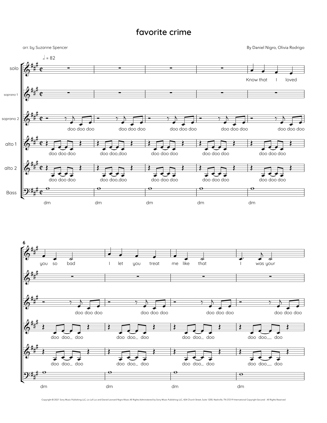 Favorite Crime (arr. Suzanne Spencer)