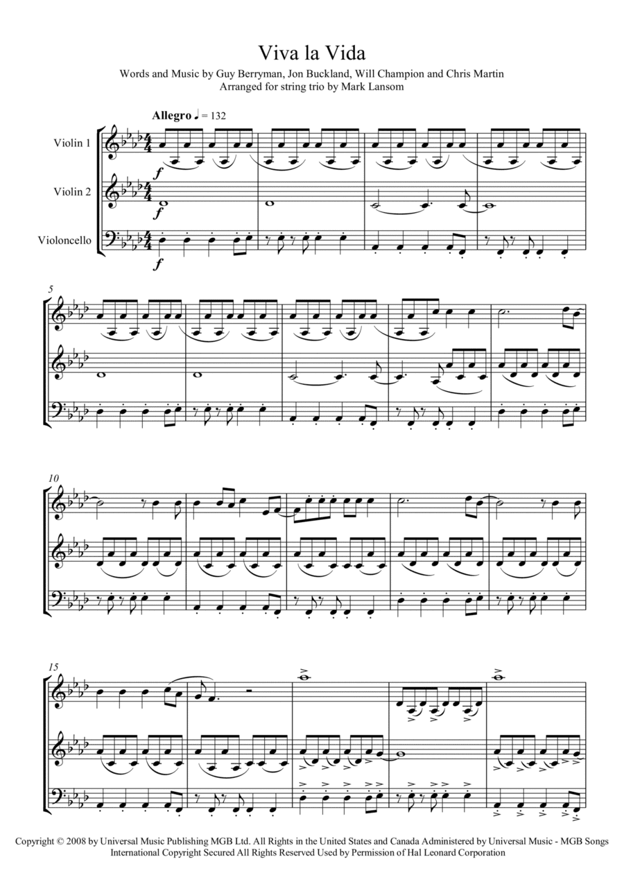 Viva La Vida (arr. Mark Lansom)