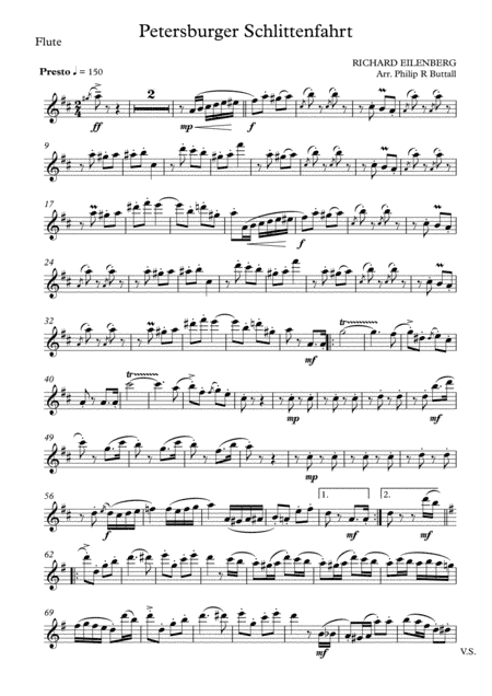 Petersburger Schlittenfahrt (Wind Quintet) - Set of Parts [x5] (arr. Philip R Buttall)