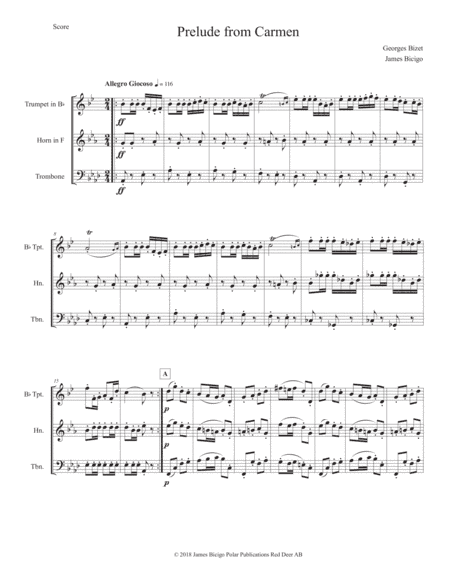Prelude to Carmen (Ab) (arr. James Bicigo)