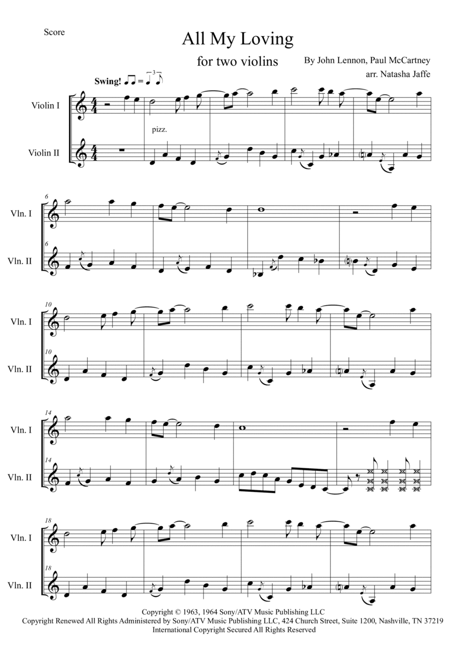 All My Loving (arr. Natasha Jaffe)