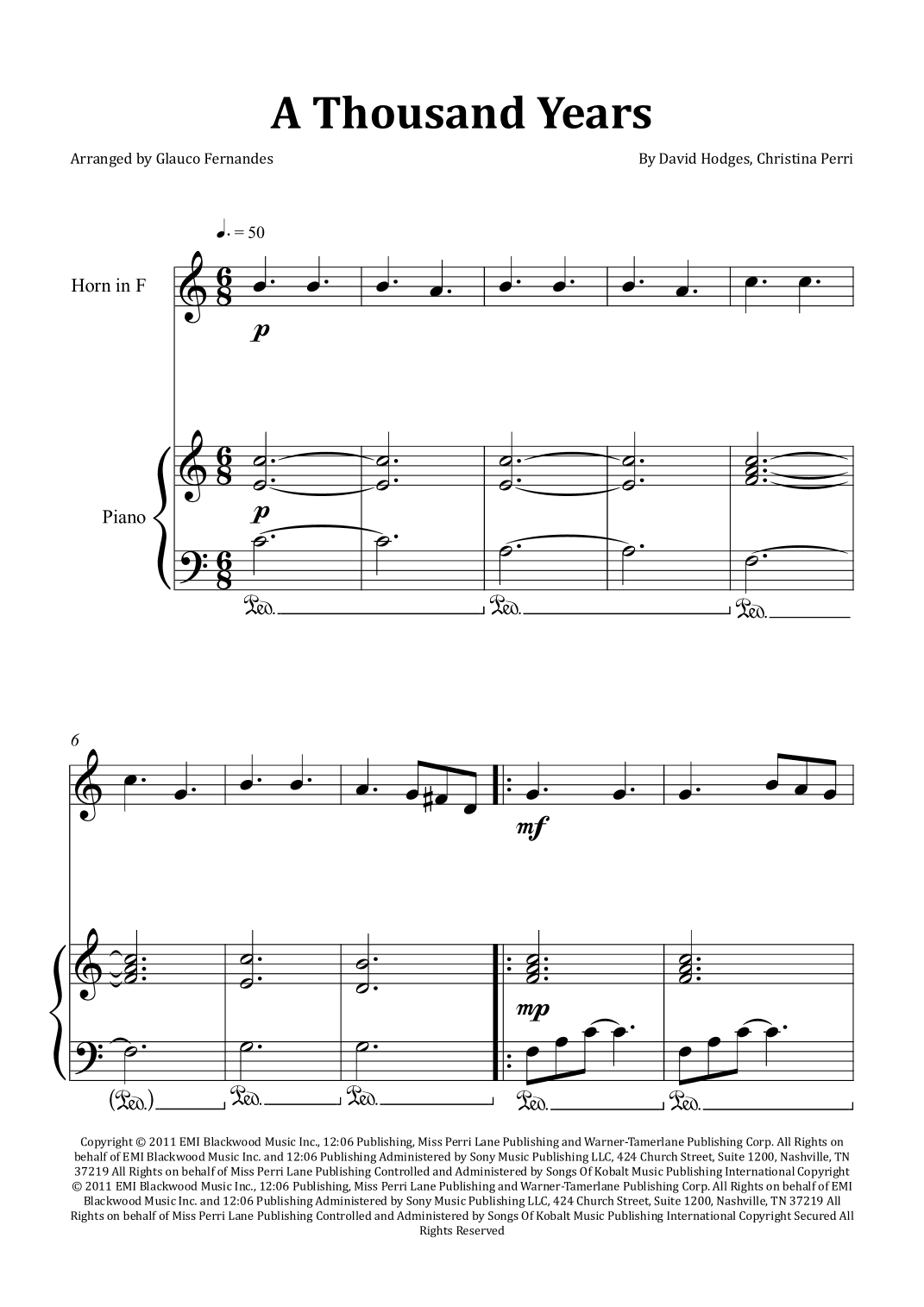 A Thousand Years (arr. Glauco Fernandes)