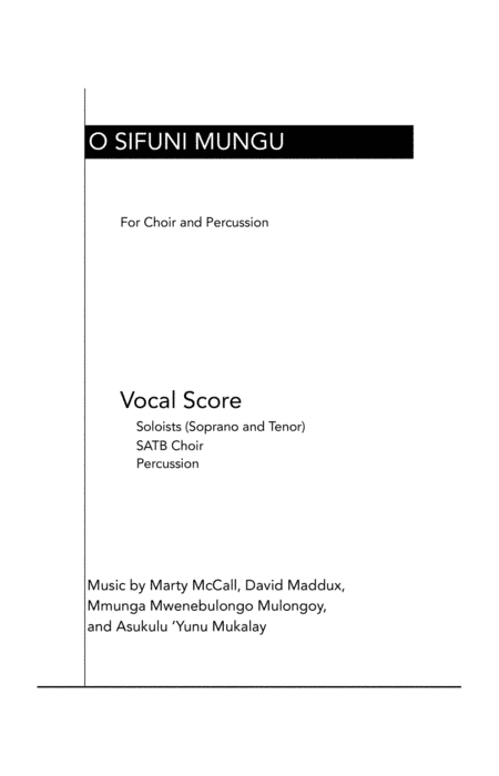 O Sifuni Mungu (arr. David Maddux, Mason Lamb)