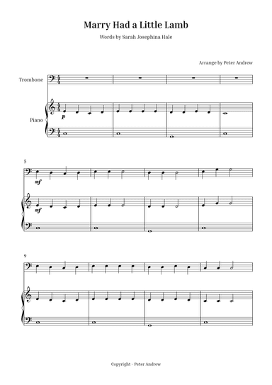 Marry Had  a Little Lamb (arr. Peter Andrew)