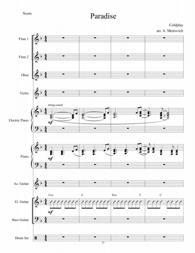Paradise (arr. Blue Sustain Music)