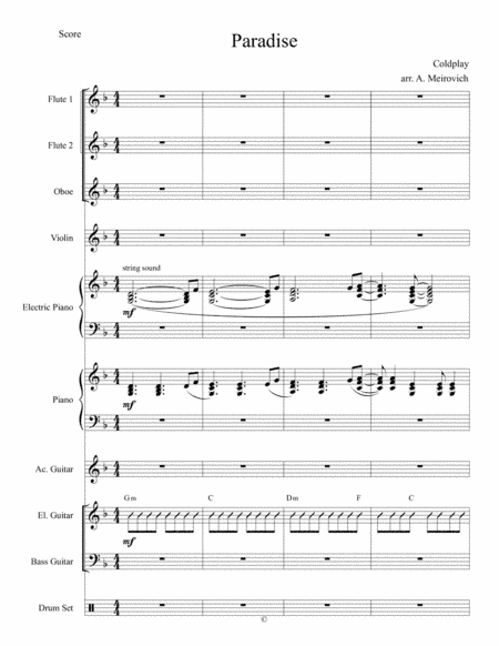 Paradise (arr. Blue Sustain Music)